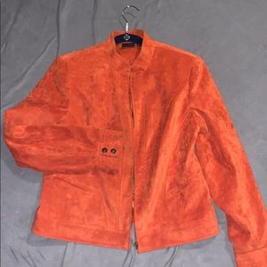 Burnt orange suede jacket